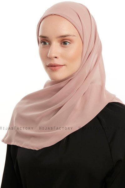 Sahar - Hijab Chiffon One Piece Saumon Clair