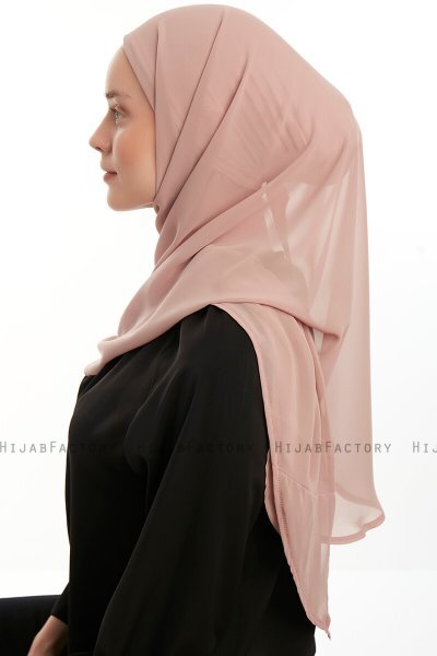 Sahar - Hijab Chiffon One Piece Saumon Clair