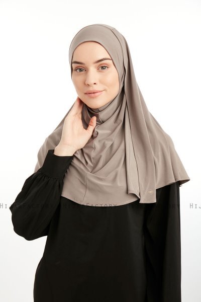 Ilay - Sandy Turban Hijab Taupe Foncé