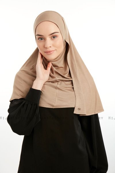 Feriha - HIjab Turban Viscose Taupe Foncé