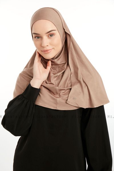 Feriha - HIjab Turban Viscose Marron Clair
