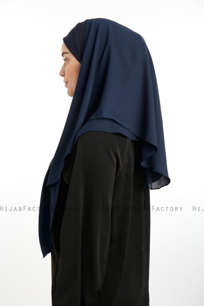 Bengi - Micro Krep Turban Hijab Bleu Marin