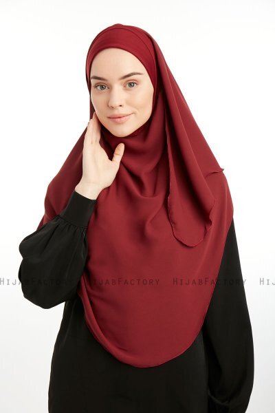 Bengi - Micro Krep Turban Hijab Bordeaux