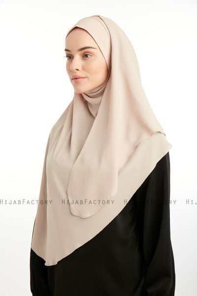 Bengi - Micro Krep Turban Hijab Taupe Clair