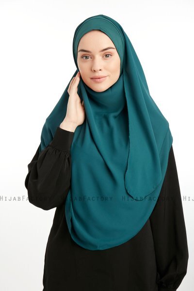 Bengi - Micro Krep Turban Hijab Vert Foncé