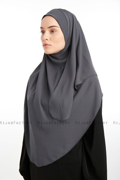 Bengi - Micro Krep Turban Hijab Anthracite