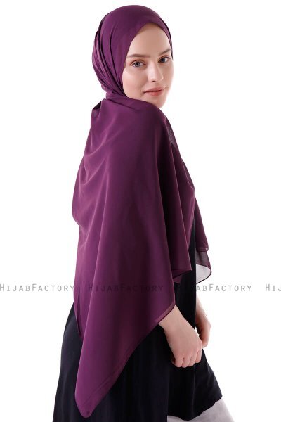 Hadise - Hijab Chiffon Violet Foncé