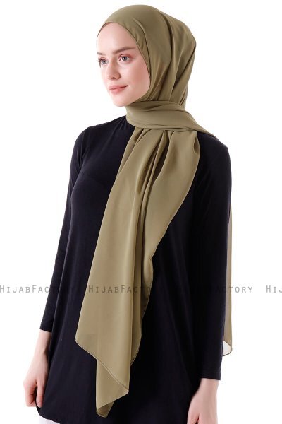 Hadise - Hijab Chiffon Kaki