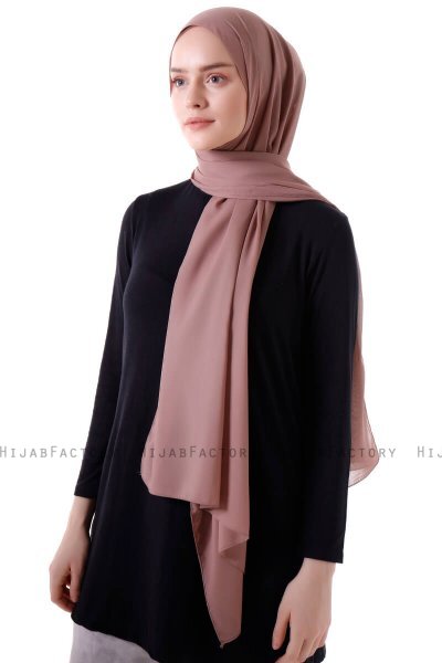 Hadise - Hijab Chiffon Marron Clair