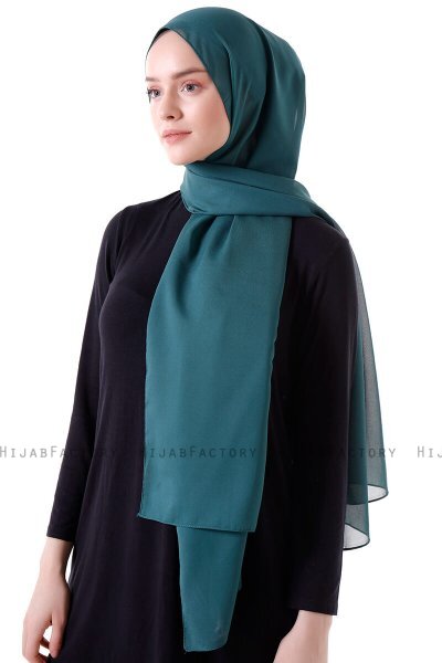 Hadise - Hijab Chiffon Vert Foncé