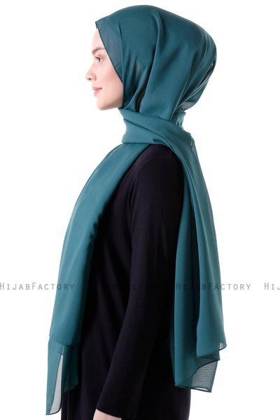 Hadise - Hijab Chiffon Vert Foncé