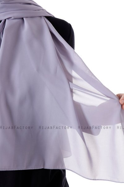 Hadise - Hijab Chiffon Gris Clair