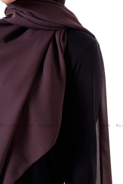 Hadise - Hijab Chiffon Marron Foncé