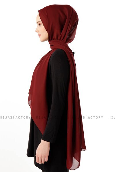 Hadise - Hijab Chiffon Red Wine