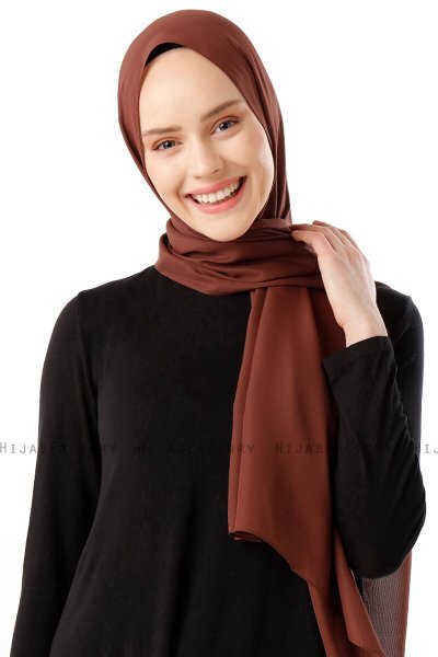 Hadise - Hijab Chiffon Marron