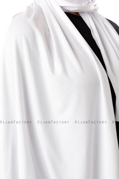 Neylan - Hijab Blanc Basique En Jersey