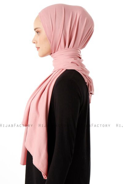 Neylan - Hijab Rose Basique En Jersey