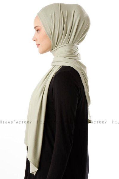 Neylan - Hijab Vert Clair Basique En Jersey