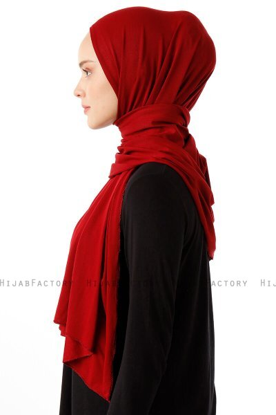 Neylan - Hijab Burgundy Basique En Jersey