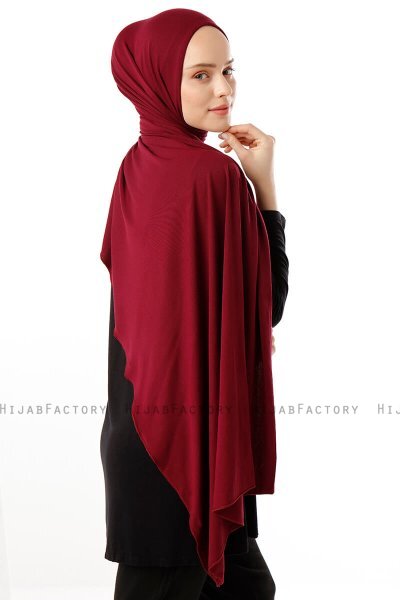 Neylan - Hijab Bordeaux Basique En Jersey