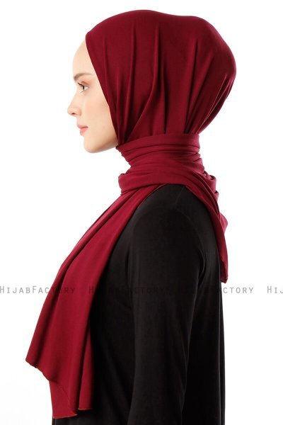 Neylan - Hijab Bordeaux Basique En Jersey