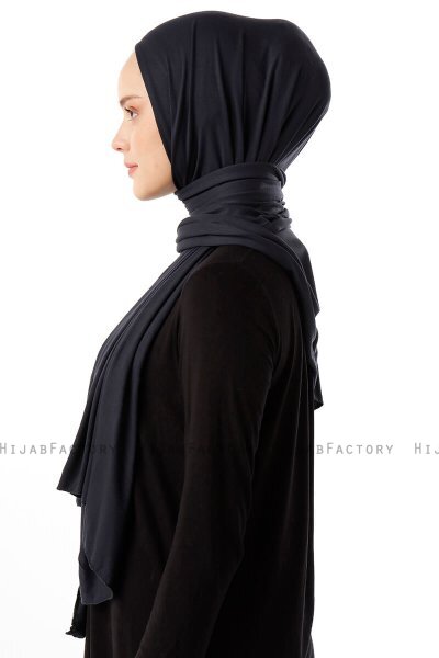 Neylan - Hijab Bleu Marin Foncé Basique En Jersey