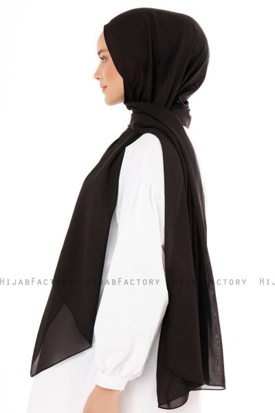 Esra - Hijab Chiffon Noir
