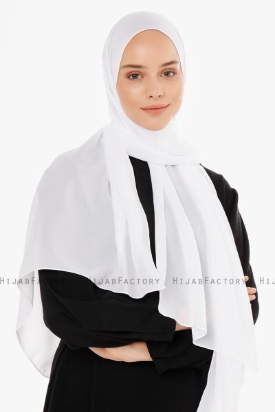 Esra - Hijab Chiffon Blanc