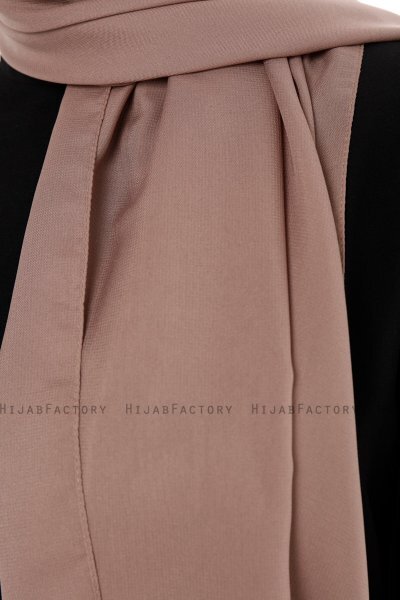 Esra - Hijab Chiffon Taupe Foncé