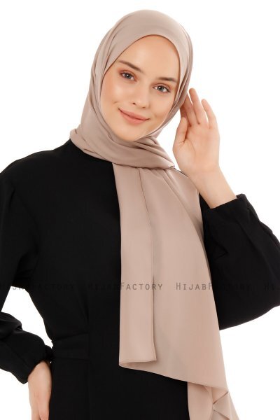 Esra - Hijab Chiffon Taupe Clair