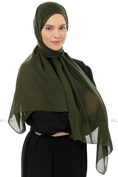 Esra - Hijab Chiffon Kaki