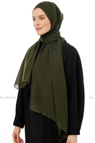 Esra - Hijab Chiffon Kaki