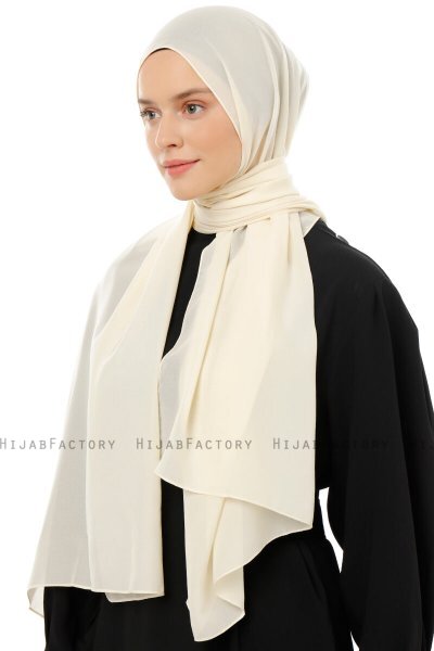 Esra - Hijab Chiffon Beige Clair