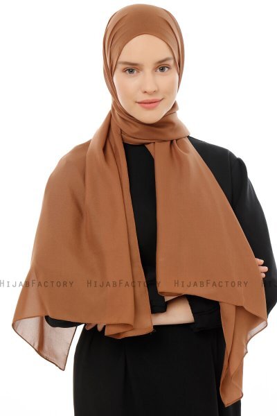 Esra - Hijab Chiffon Marron Clair