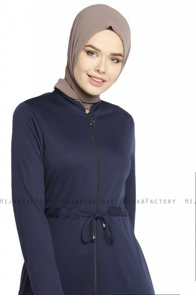 Emine - Abaya Bleu Marin - Miss Cazibe