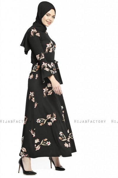 Naima - Robe Noir & Saumon