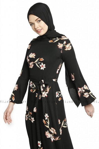 Naima - Robe Noir & Saumon