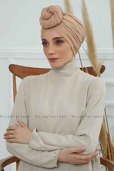 Amy - Turban En Coton Sand