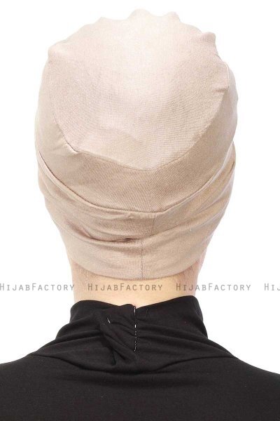 Stella - Turban En Coton Taupe