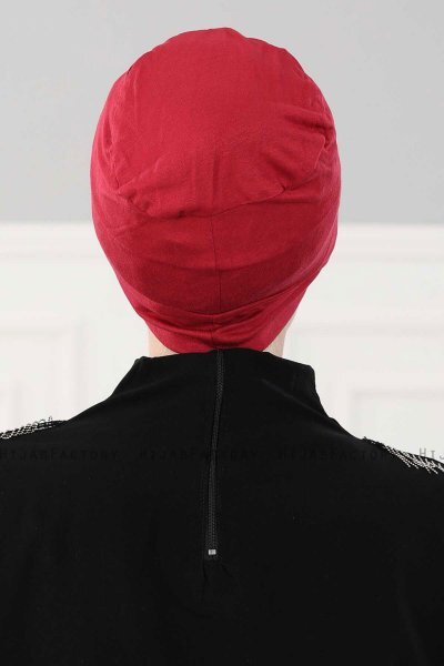 Stella - Turban En Coton Bordeaux