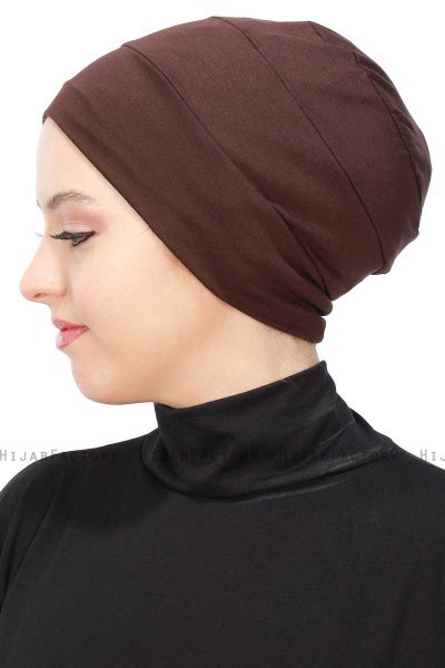 Stella - Turban En Coton Marron