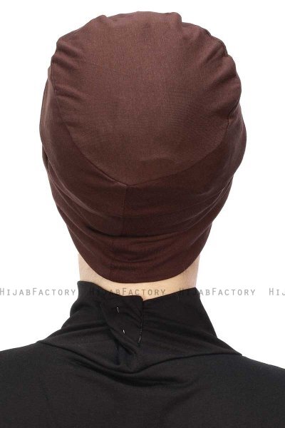 Stella - Turban En Coton Marron