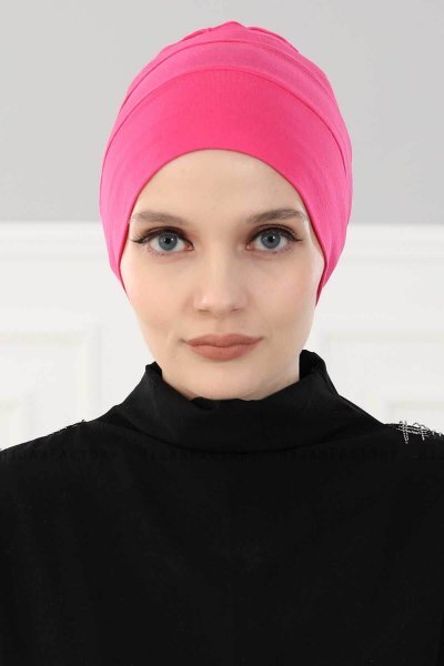 Stella - Turban En Coton Fuchsia