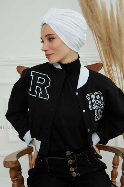 Laura - Turban En Coton Blanc