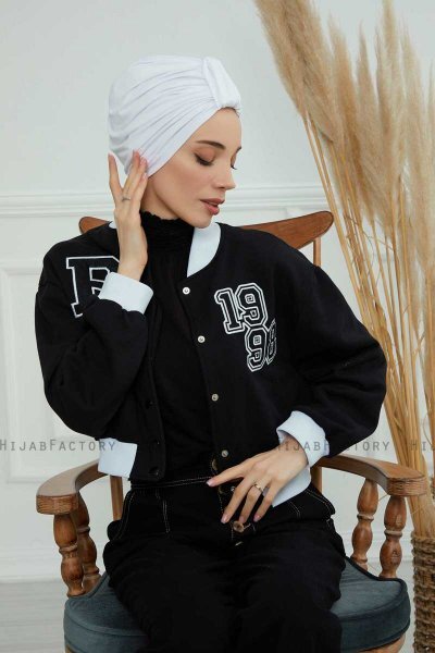 Laura - Turban En Coton Blanc