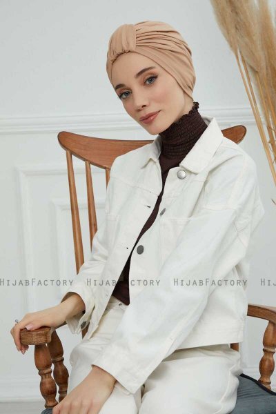 Laura - Turban En Coton Sand