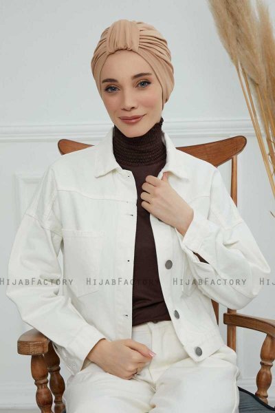 Laura - Turban En Coton Sand