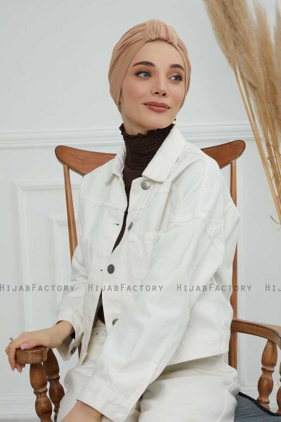 Laura - Turban En Coton Sand