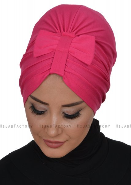 Agnes - Turban En Coton Fuchsia - Ayse Turban