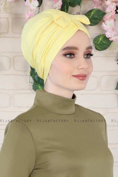 Agnes - Turban En Coton Jaune - Ayse Turban